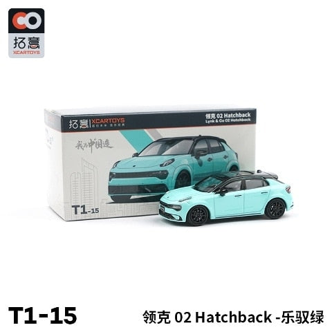 T1-15 拓意 XCARTOYS 1:64 Lynk & Co 02 Hachback Light Blue Diecast