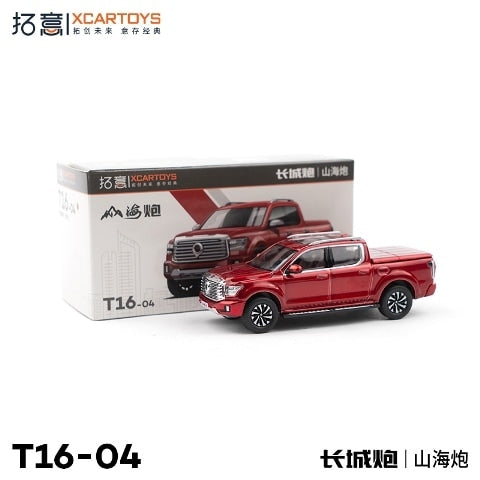 T16-04 拓意 XCARTOYS 1:64 Great Wall Pao Shanhai Pao Red Diecast