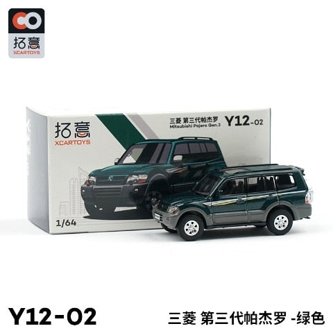 Y12-02 拓意 XCARTOYS 1:64 Mitsubishi Pajero Green Diecast