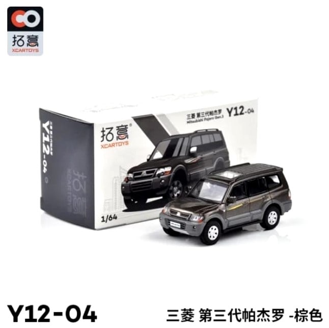 Y12-04 拓意 XCARTOYS 1:64 Mitsubishi Pajero Brown Diecast