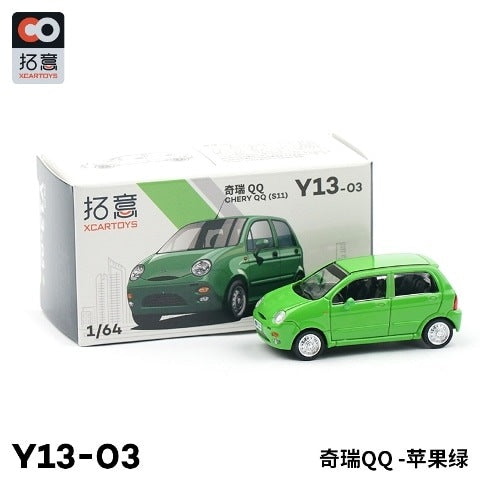 Y13-03 拓意 XCARTOYS 1:64 Chery QQ S11 Green Diecast