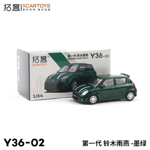 Y36-02 拓意 XCARTOYS 1:64 Suzuki Swift Dark Green Diecast