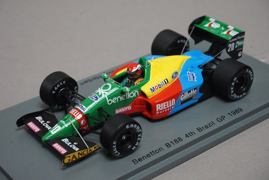 1:43 SPARK S5203 Benetton B188 Brazilian GP 1989 #20 Johnny Herbert CAMEL