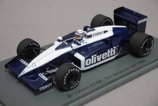 1:43 SPARK S7106 Brabham BT56 Mexico GP 1987 #7 Riccardo Patrese