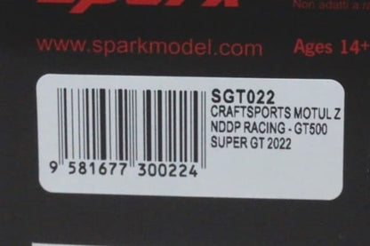 1:43 SPARK SGT022 CRAFTSPORTS MOTUL Z GT500 Super GT 2022 #3