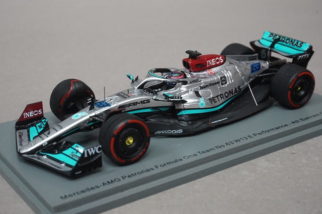 1:43 SPARK S8516 Mercedes AMG PETRONAS F1 W13 E Performance Bahrain GP 2022 #63 George Russell