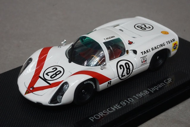 1:43 EBBRO 43638 Porsche 910 Japan GP 1968 #28 White