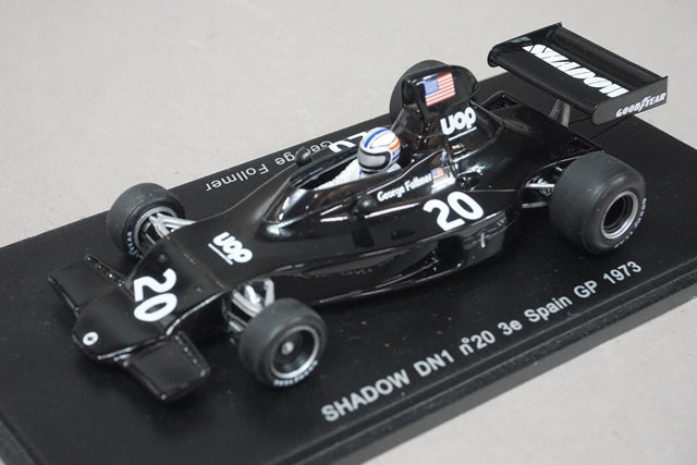 1:43 SPARK S1681 Shadow DN1 3e Spanish GP 1973 #20 George Follmer