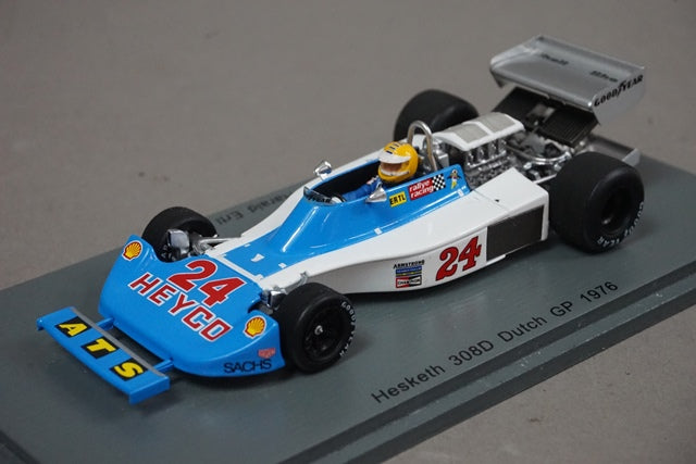 1:43 SPARK S2242 Hesketh 308D Dutch GP 1976 #24 Harald Ertl