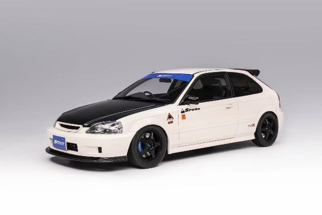 [ Pre-order ] M85015 MOTORHELIX 1:18 Honda Civic Type R (EK9) Spoon Championship White Fully Openable