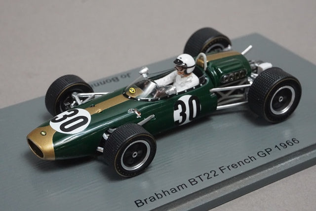 1:43 SPARK S7092 Brabham BT22 French GP 1966 #30 Jo Bonnier