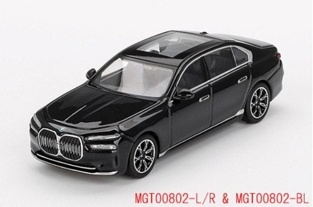 [ Back-order ] TSM MINI-GT MGT00802-L 1:64 BMW i7 eDrive50 Black Sapphire RHD model car