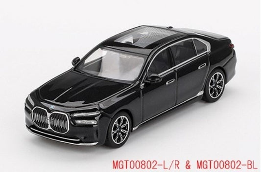 [ Back-order ] TSM MINI-GT MGT00802-L 1:64 BMW i7 eDrive50 Black Sapphire RHD model car