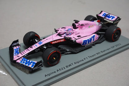 1:43 SPARK S8522 Alpine A522 BWT F1 Team Bahrain GP 2022 #14 Fernando Alonso