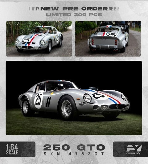FY64030 Finclassically 1:64 250 GTO S/N 4153GT Silver #25