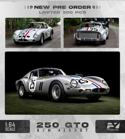 FY64030 Finclassically 1:64 250 GTO S/N 4153GT Silver #25