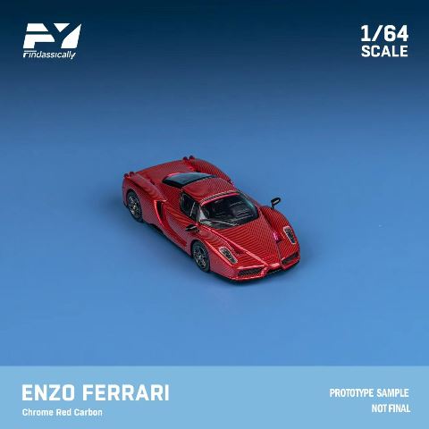 [ Pre-order ] FY64031 Finclassically 1:64 Enzo Chrome carbon red