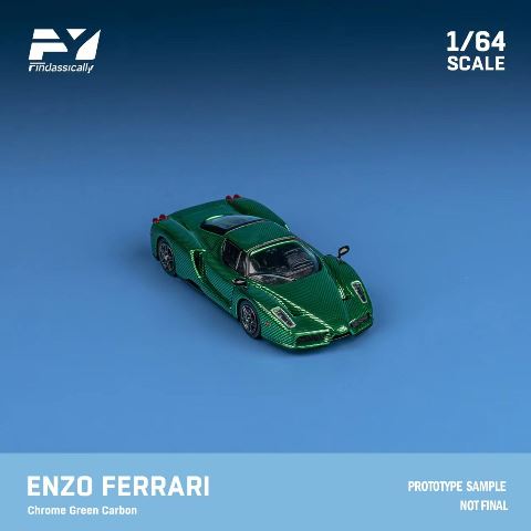 [ Pre-order ] FY64033 Finclassically 1:64 Enzo Chrome carbon green