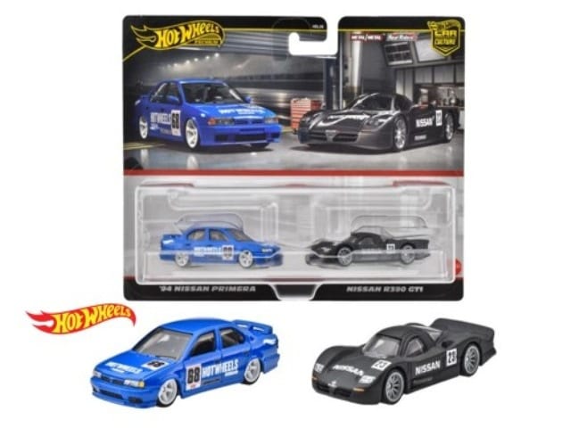 HRR74-9866 Hot Wheels Premium 2-Pack Nissan R390 GT1 '94 Nissan Primera model car