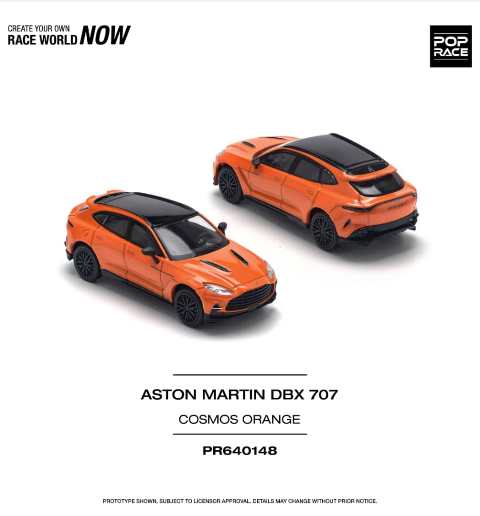 [ Pre-order ] PR640148 POP RACE 1:64 ASTON MARTIN DBX 707 COSMOS ORANGE