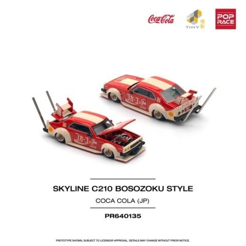 PR640135 POPRACE 1:64 Nissan Skyline C210 KAIDO RACER BOSOZOKU STYLE COCA COLA JP