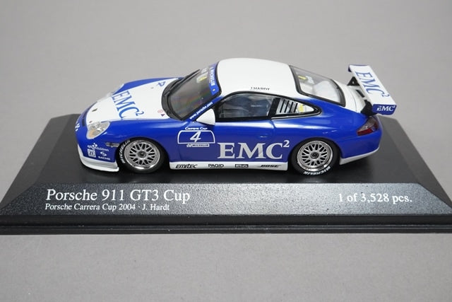 1:43 MINICHAMPS 400048204 Porsche 911 GT3 Cup 2004 J.Hardt #4