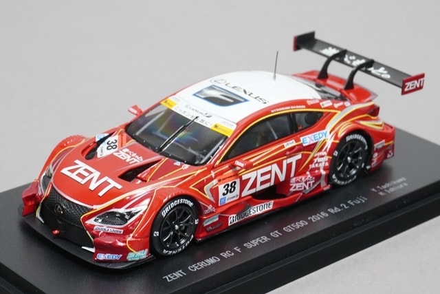 1:43 EBBRO 45456 Lexus Super GT GT500 2016 Rd.2 Fuji ZENT CERUMO RC F #38