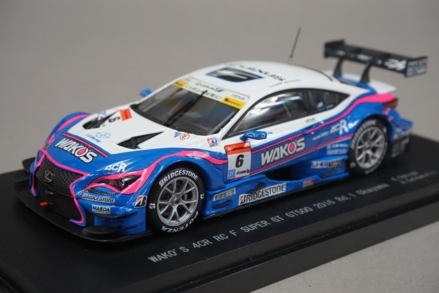 1:43 EBBRO 45387 Lexus WAKO'S 4CR RC F Super GT GT500 Rd.1 Okayama 2016 #6