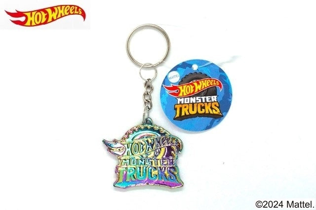 HWU87593 Hot Wheels Metal Keychain Monster Truck HTI Holographic Titanium