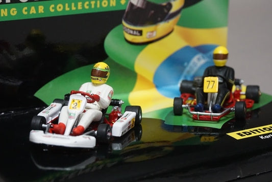 1:43 MINICHAMPS Kart Model Set 1980 #2 / 1993 #77 A.Senna ASC No.14