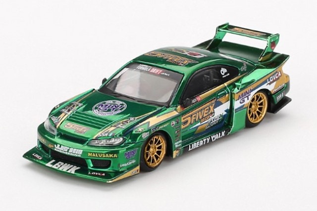 MGT00858-R TSM MINI-GT 1:64 Nissan LB-Super Silhouette Silvia S15 2024 LBWK Fausto Racing (Right-hand drive)