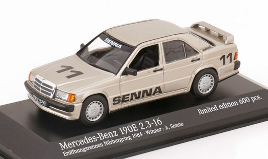 943 035603 MINICHAMPS 1:43 Mercedes 190E 2.3.16 Opening Race 1984 Senna model car