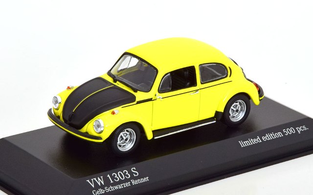943 055103 MINICHAMPS 1:43 Volkswagen VW 1303S GSR 1973 yellow / black