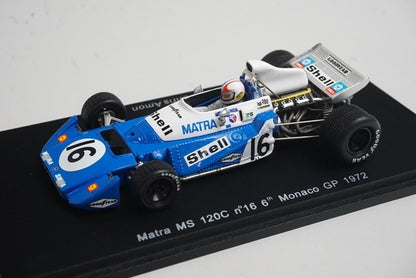 1:43  SPARK S1606 Matra MS 120C Monaco GP 6th 1972 #16 C. Amon model car
