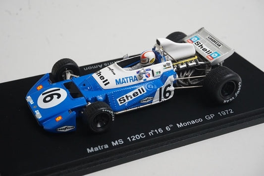 1:43  SPARK S1606 Matra MS 120C Monaco GP 6th 1972 #16 C. Amon model car