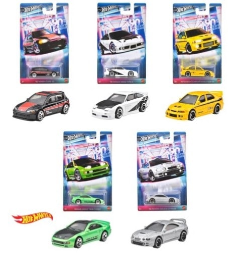 GDG44-987K Hot Wheels Theme Automotive Assortment - 90's Street Scene Assortment 10pcs/ 1box