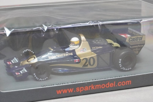 1:43 SPARK S9996 Wolf WR1 J.Scheckter Monaco GP 1977 Winner #20