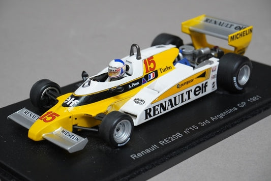 1:43 SPARK S3851 Renault RE20B Argentine GP 3rd 1981 #15