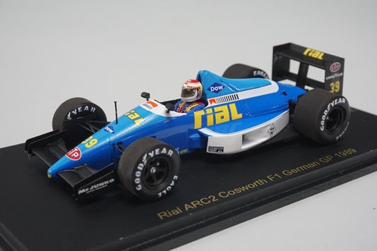 1:43 SPARK RS1780 Rial ARC2 Cosworth F1 German GP 1989 #39 Raceland