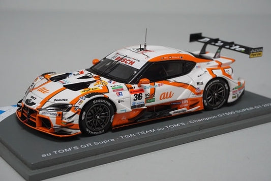 1:43 SPARK 43SGT2023 Toyota au TOM'S GR Supra TGR GT500 Super GT 2023 #36 Champion board included