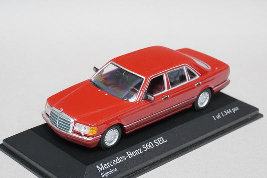 1:43 MINICHAMPS 430039307 Mercedes Benz 560SEL (W126) 1989 Red