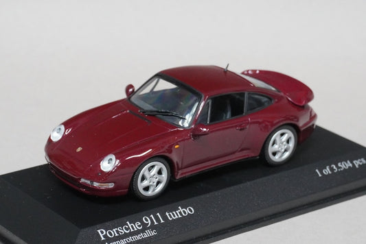 1:43 MINICHAMPS 430069208 Porsche 911 (993) Turbo 1995 Red Metallic