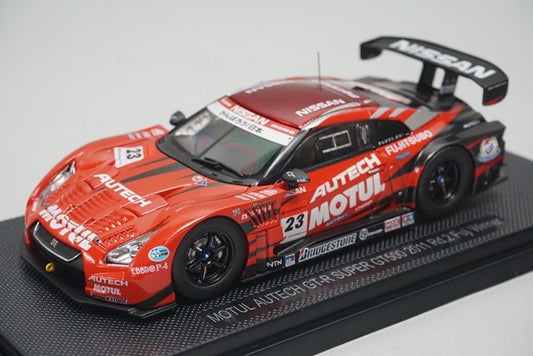 1:43 EBBRO 44541 Nissan Motul Autech GT-R Super GT500 Rd.2 Fuji Winner 2011 #23