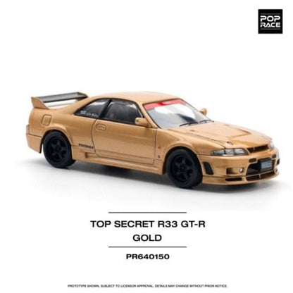 [ Pre-order ] PR640150 POP RACE 1:64 Nissan Skyline GT-R R33 TOP SECRET GOLD