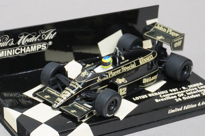 1:43 MINICHAMPS 400045412 Lotus Renault 98T Brazil 2004 A.Senna Memorial Run #12