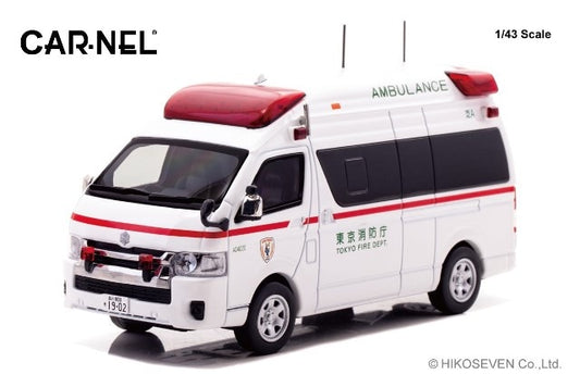 CN432206 CAR-NEL 1:43 Toyota Himedic 2022 Tokyo Fire Department High Standard Ambulance