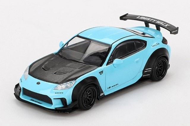 [ Back-order ] TSM MINI-GT MGT00873-BL 1:64 Toyota GR86 LB Nation Baby Blue LHD *Blister pack model car