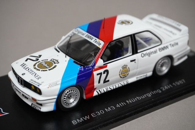 1:43 SPARK SG608 BMW E30 M3 Nurburgring 24H 4th 1987 #72 model car