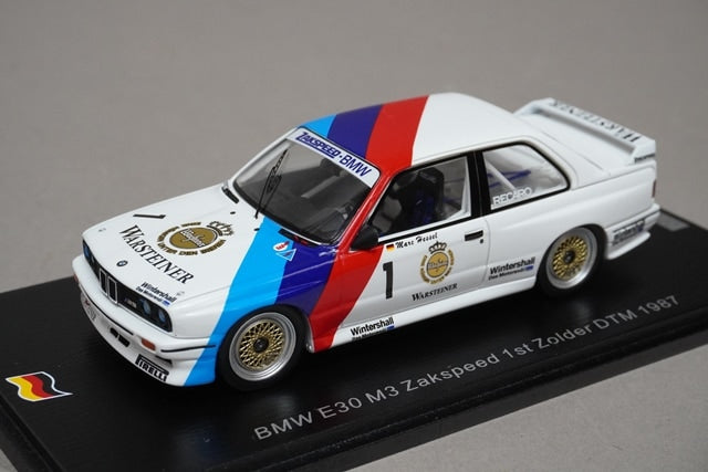 1:43 SPARK SG609 BMW E30 M3 Zackspeed 1st Zolder DTM 1987 #1 model car