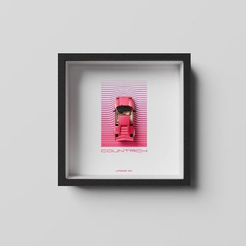 FY64064 Finclassically 1:64 Countach LP5000 QV Pink Frame Type